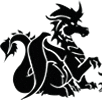 A black dragon